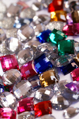 Colorful plastic crystals