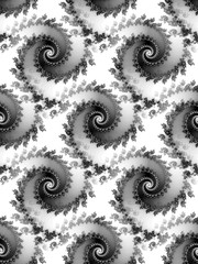 Seamless fractal pattern in a translucent black- white colors