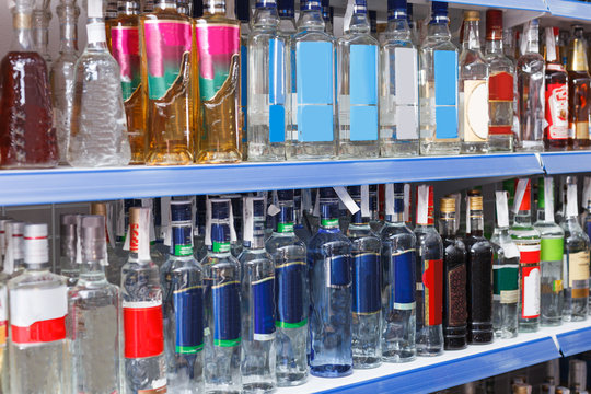 Image of different bottled alcohol drink