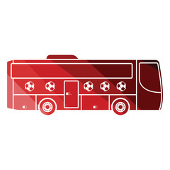 Football fan bus icon