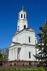 Fototapeta na wymiar Simferopol, Russia, Cathedral in the name of Saint blessed Grand Prince Alexander Nevsky in Simferopol