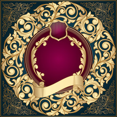 Golden ornate decorative design