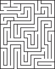 Rectangle maze isolated on white background