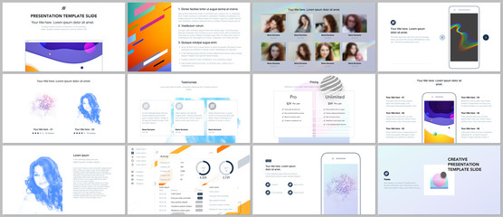 Minimal presentations, portfolio templates. Simple elements on white background. Brochure cover vector design. Presentation slides for flyer, leaflet, brochure, report, marketing, advertising.