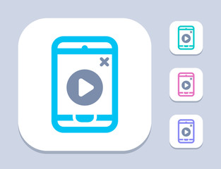 Mobile Video Ad - Bright Icons . A professional, pixel-perfect icon.