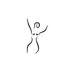 woman line illustration symbol