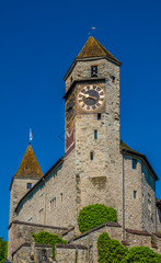 Fototapeta premium Rapperswil castle on the shores of the Upper Zurich Lake )Obersee), Sank Gallen, Switzerland