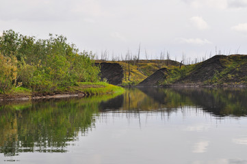 Fototapeta na wymiar North river landscape.