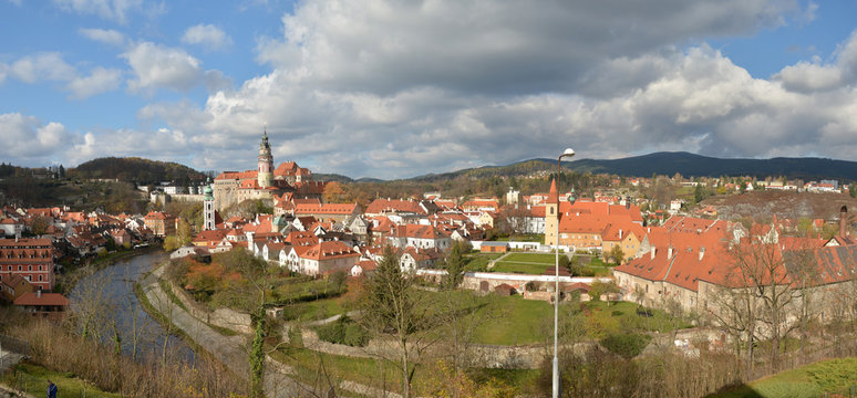 Panorama of Cesky Krumlov.