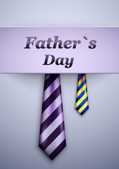 Happy Father s Day Calligraphy greeting card with necktie. Vector illustration.