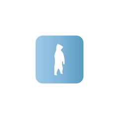 bear icon. flat design