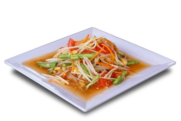 papaya salad food in thailand