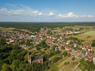 Fototapeta na wymiar View of Letzlingen (Saxony-Anhalt, Germany) from above
