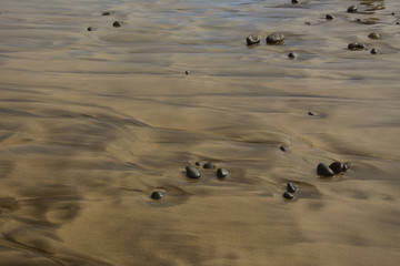 patterns on the sand; Caleta de Famara, Lanzarote, Canary Islands