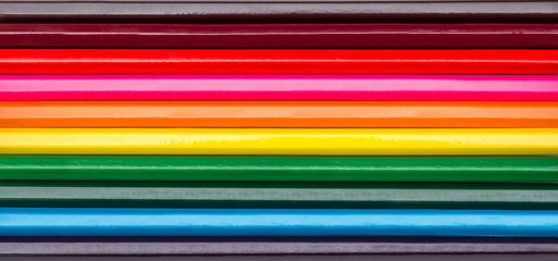 Abstract background from colored pencils. Close up.