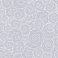 Seamless abstract hand-drawn waves pattern, wavy background.