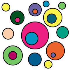 Abstract background with a multicolor circles