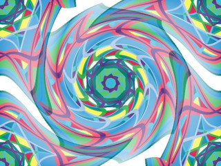 Seamless abstract pattern with spirals in a translucent colors