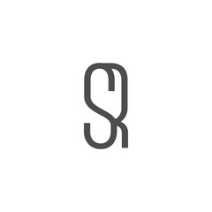 SR RS logo initial letter design, SR Letter Logo Design with Creative Modern Trendy Typography 