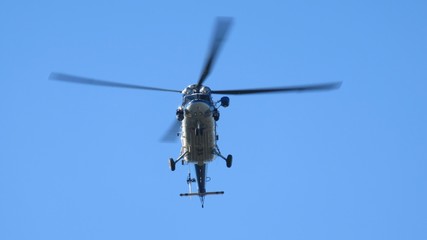 Fototapeta premium helicopter stationary in flight