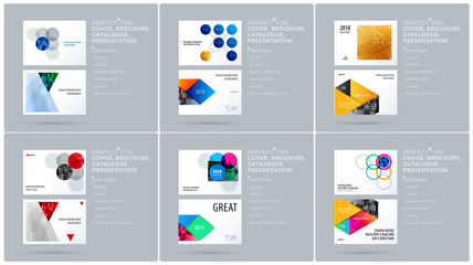 Smooth design presentation template with colourful round shapes. Partnership collaboration