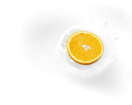Lemon Lime in milk for curd healthy food