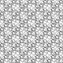 groviglio di linee curve in bianco e nero