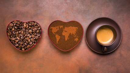 tazza di caffè espresso nel mondo