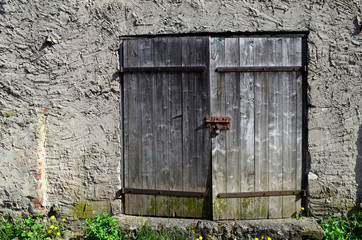 Old wooden doors