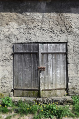 Old wooden doors