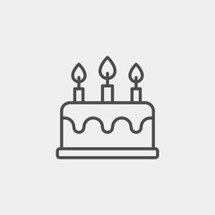 Cake flat vector icon