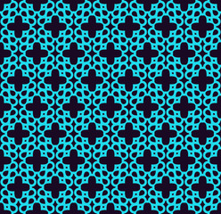 Seamless pattern. Ornament of lines and curls. Linear abstract background.