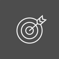 Target flat vector icon	