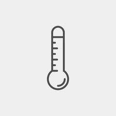 	 Thermometer flat vector icon. Temperature flat vector icon