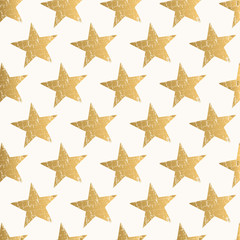 Trendy pattern with golden stars. Vector. Isolated.