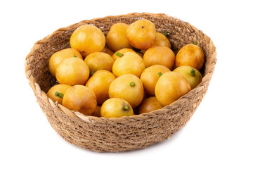 Rambeh tropical fruit isolated on a white background