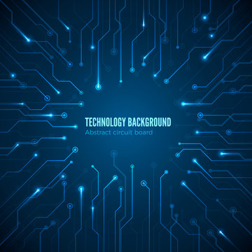 Circuit hardware texture. Computer chipset connection. Concept of circuit board background. Abstract computer motherboard. Vector illustration