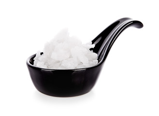 salt in a  bowl isolated on white background