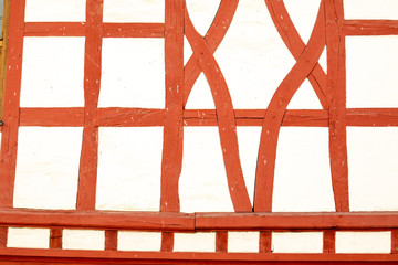 Surface of an outer wall of a half timbered house 