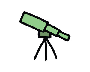 telescope icon design illustration,hand drawn style design, designed for web and app