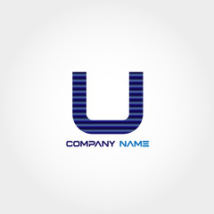 Initial Letter U Logo Template Design Vector