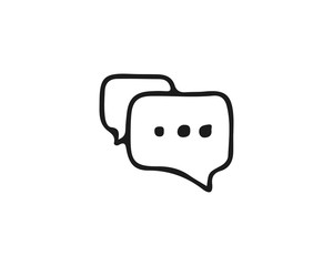 chat icon design illustration,hand drawn style design, designed for web and app