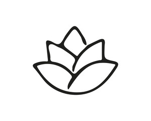 lotus flower icon design illustration,hand drawn style design, designed for web and app