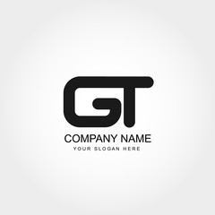 Initial Letter GT Logo Template Design Vector