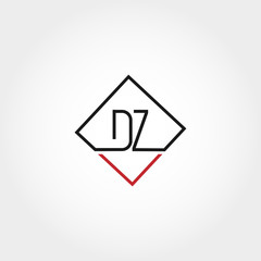 Initial Letter DZ Logo Template Vector Design