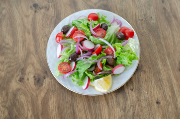 Healthy vegetable salad .Diet menu
