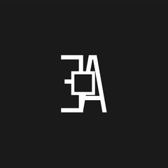 Initial Letter EA Logo Design Vector