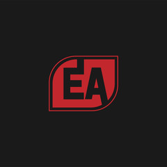 Initial Letter EA Logo Design Vector