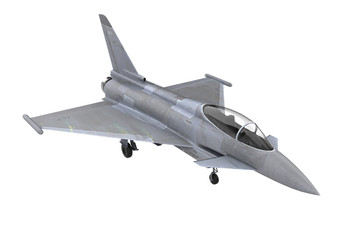 Fighter aircraft isolated on white background