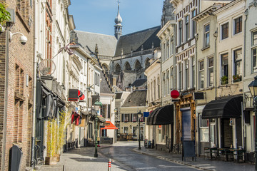Commercial street in the center of the city of Breda. netherlands holland - 206699234